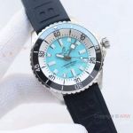 Replica Breitling new Superocean Watches Citizen Automatic Baby Blue Dial Rubber Strap